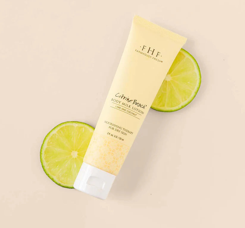 Citrine Beach Body Milk Lotion in Coconut and Lime
