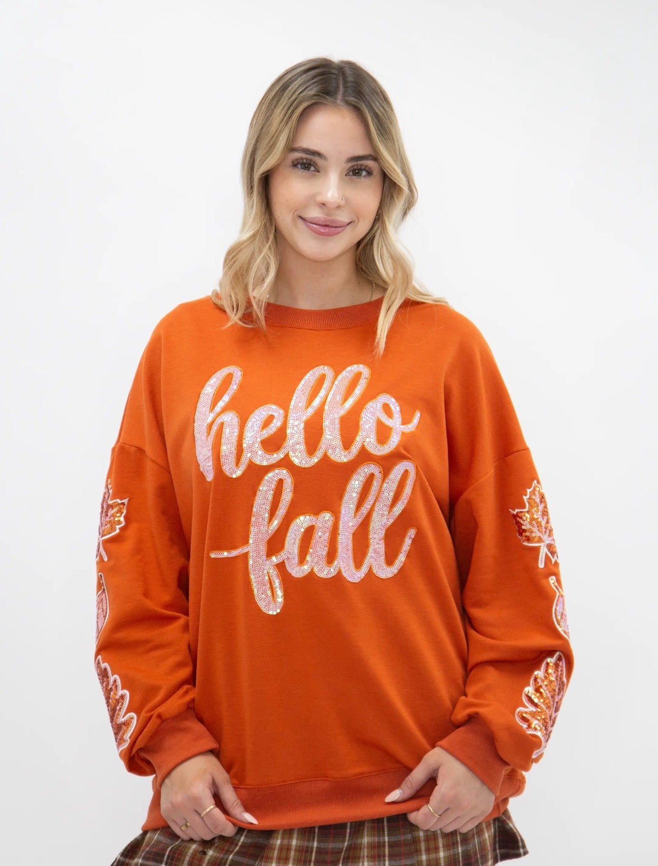 Hello Fall Sequin Top