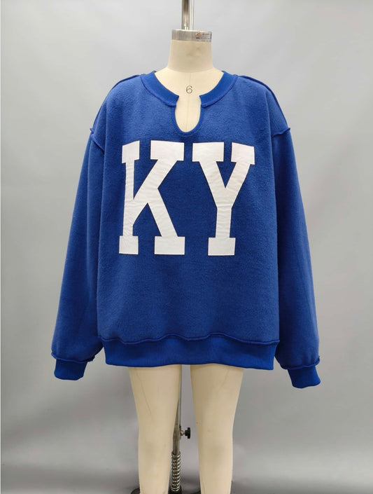 Split Neck Kentucky Sweatshirt