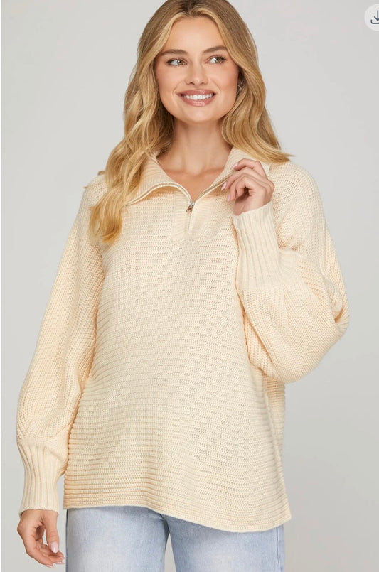 Quarter Zip Sweater