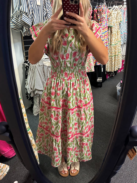 The Tulip Garden Midi Dress 🌷