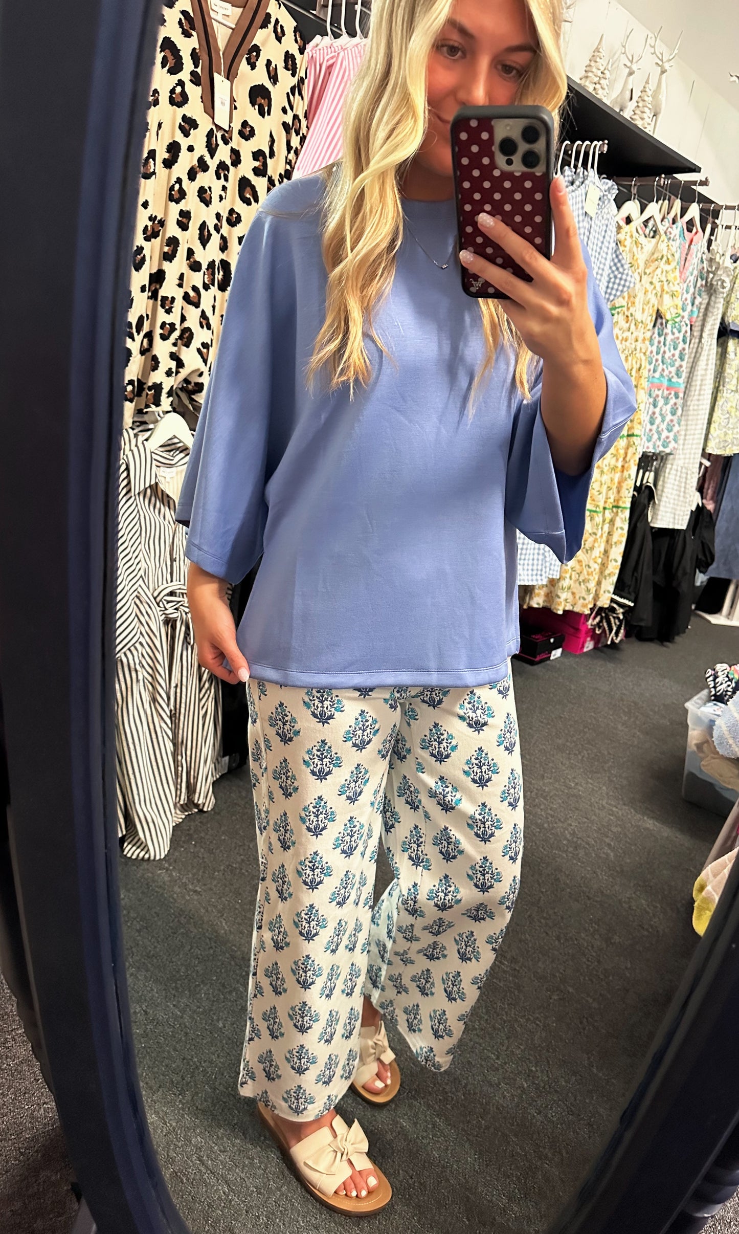 Blue Bloom Printed Jeans 🦋