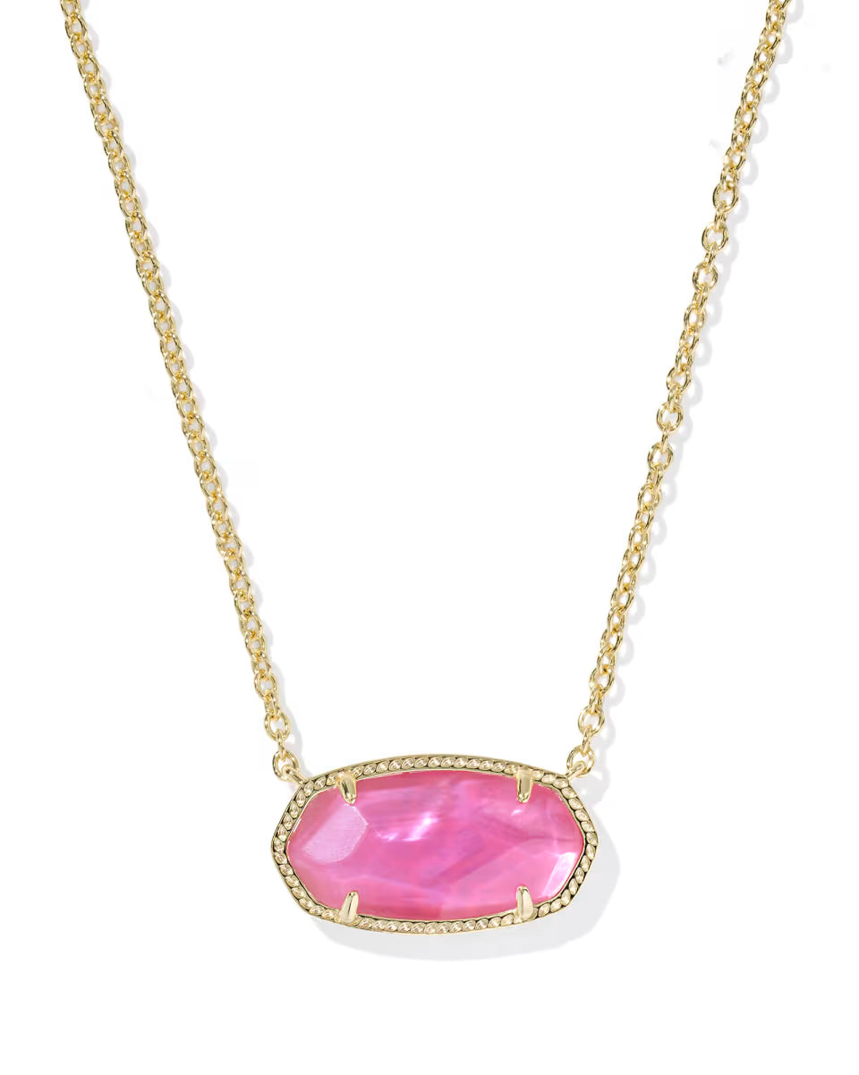 Elisa Gold Statement Short Pendant Necklace