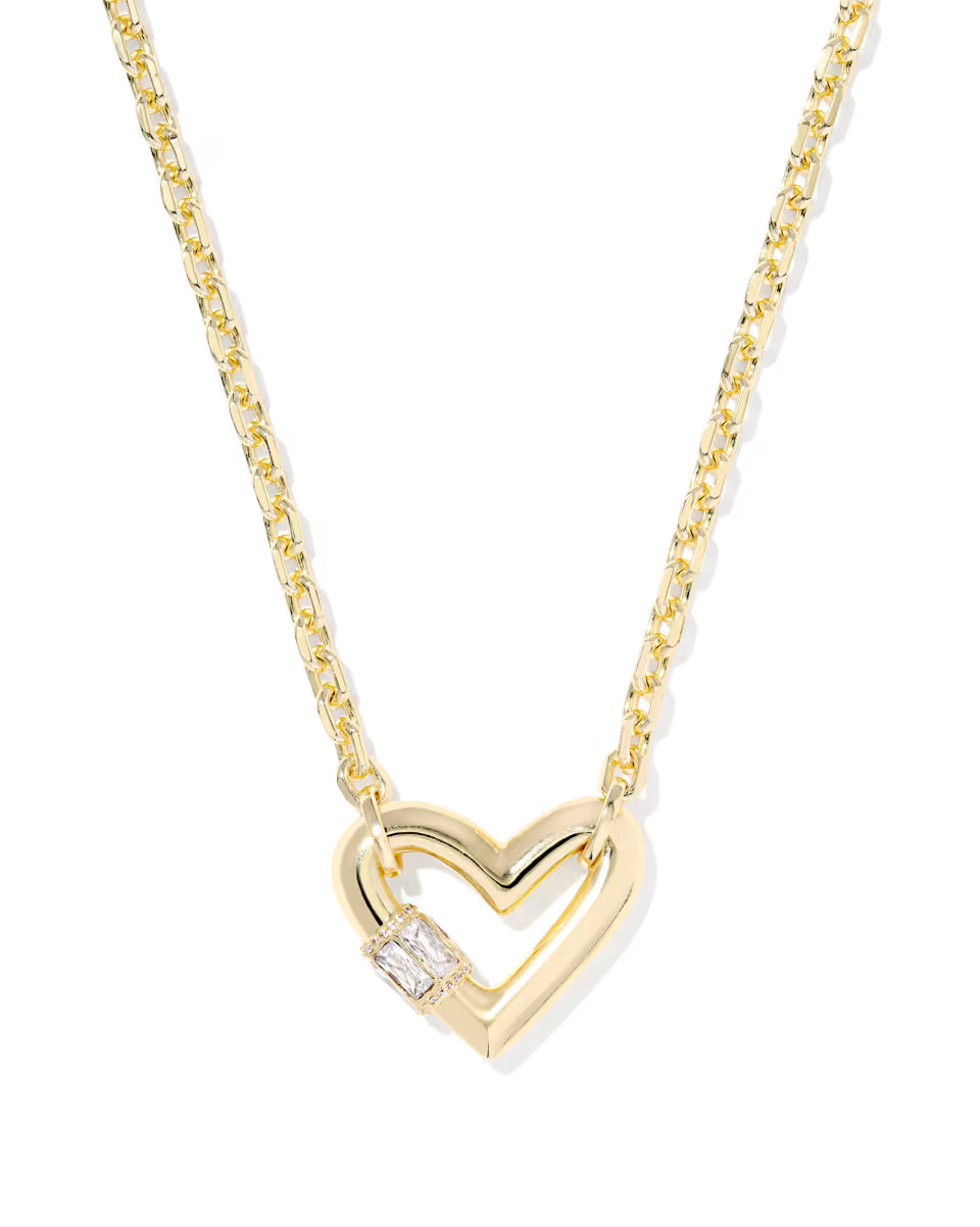 Emery Heart Gold Short Pendant Necklace