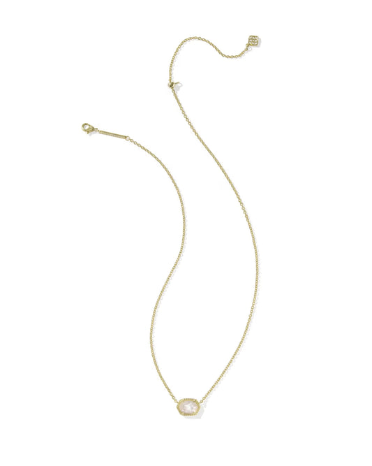 Daphne Gold Frame Short Pendant Necklace