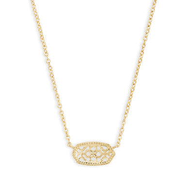 Elisa Gold Pendant Necklace in Gold