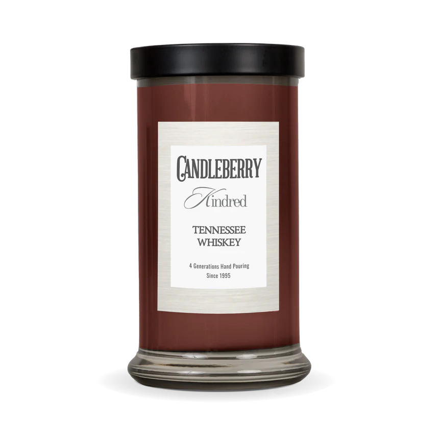 The Candleberry Company Tennessee Whiskey®, Kindred, Large Jar Candle