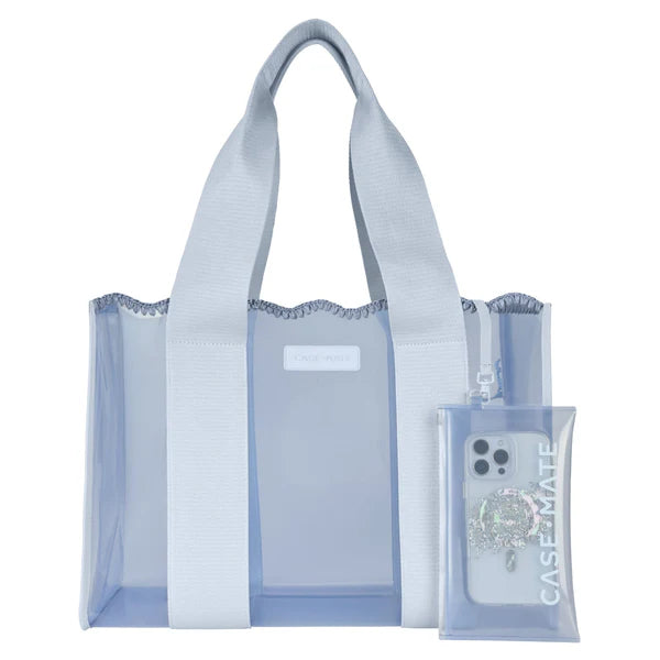 Case Mate Jelly Tote Bag- Carolina Blue Crochet Wave