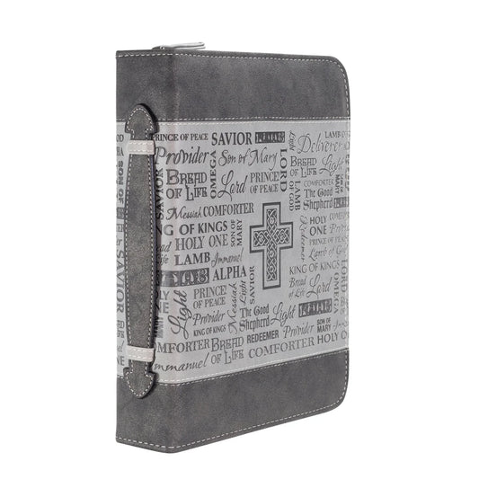 Divine Details: Bible Cover - Black And Gray Names