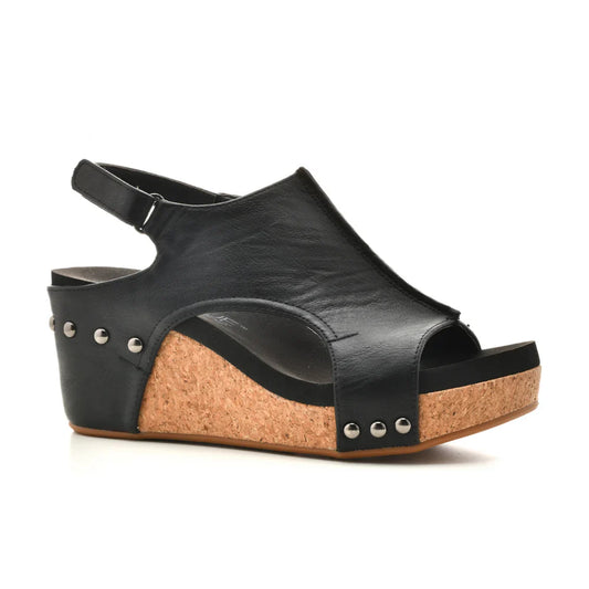 Corky's Black Smooth Carley Sandals