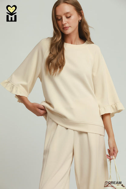 Cream Luzeknit Set