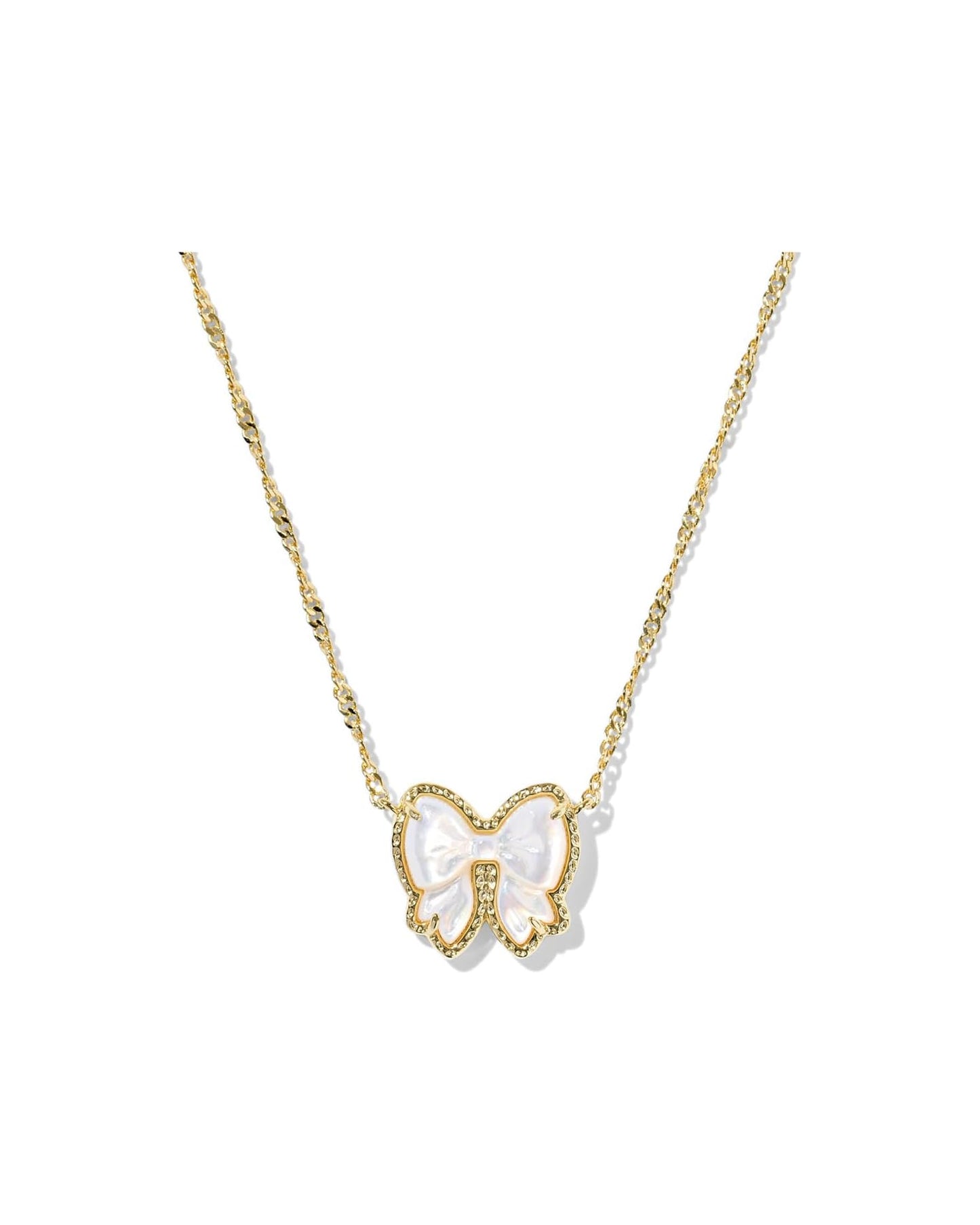 Haley Bow Short Pendant Necklace