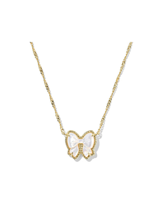 Haley Bow Short Pendant Necklace