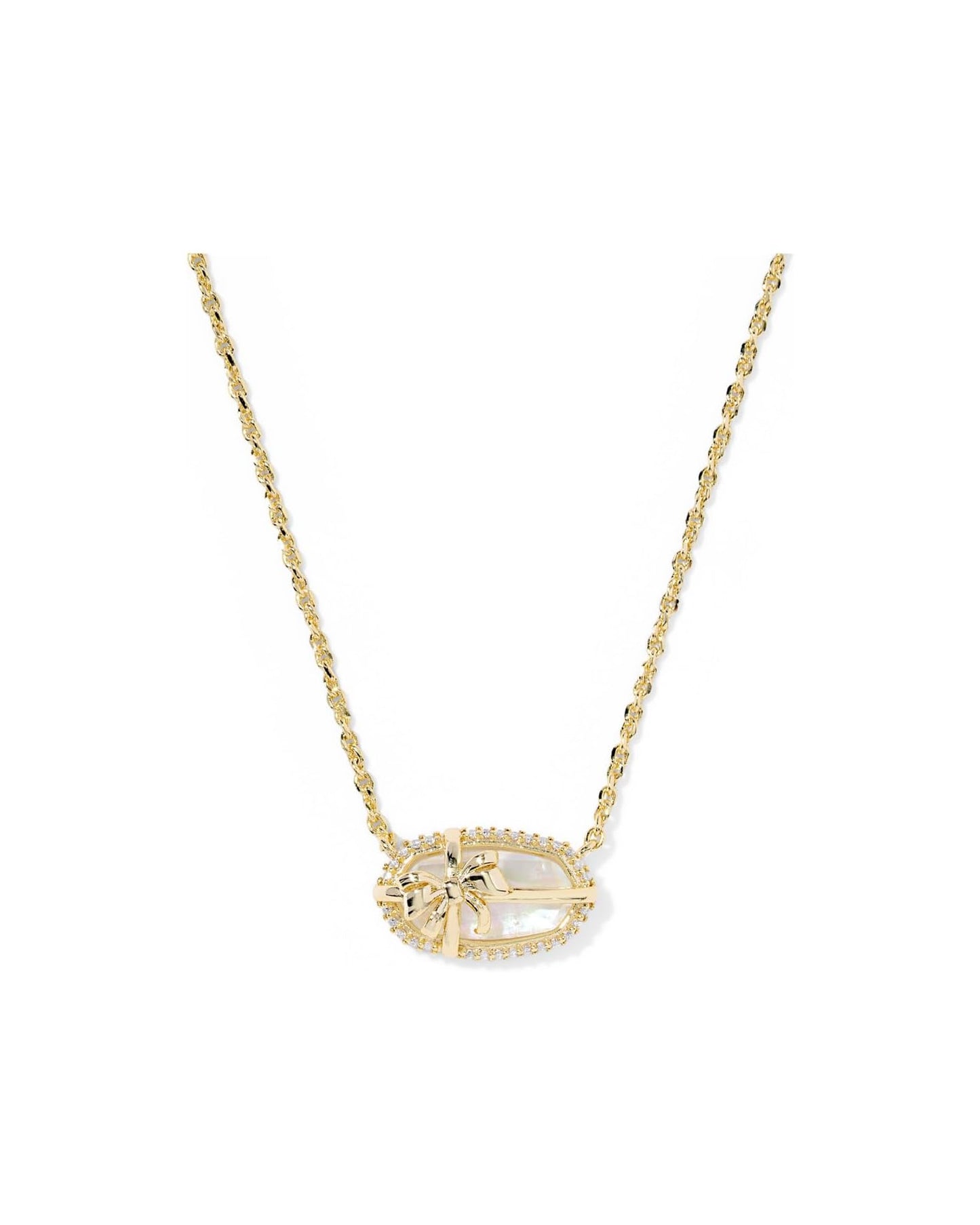 Elisa Bow Short Pendant Necklace