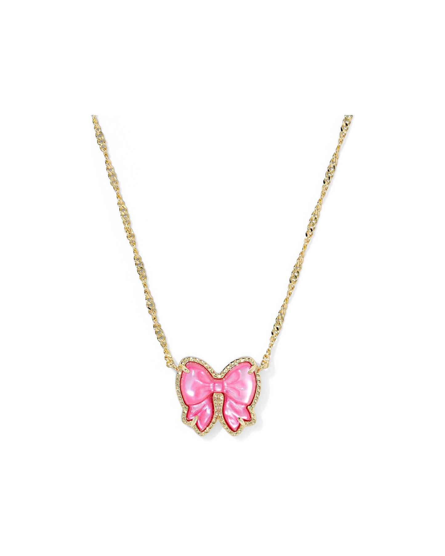 Haley Bow Short Pendant Necklace