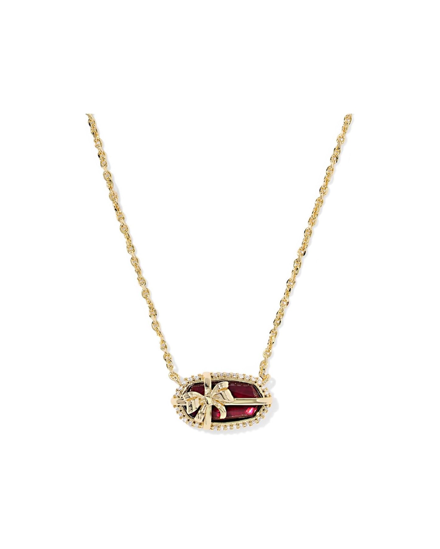 Elisa Bow Short Pendant Necklace