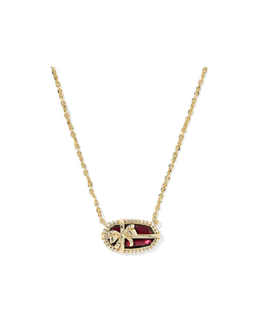 Elisa Bow Short Pendant Necklace