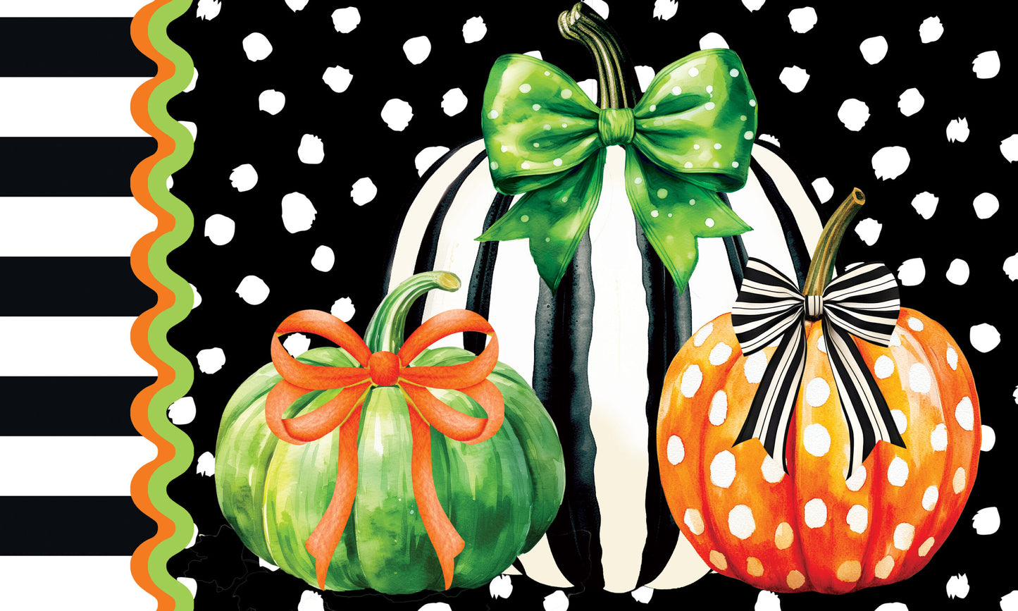 Floor Mat- Pumpkin Stripes