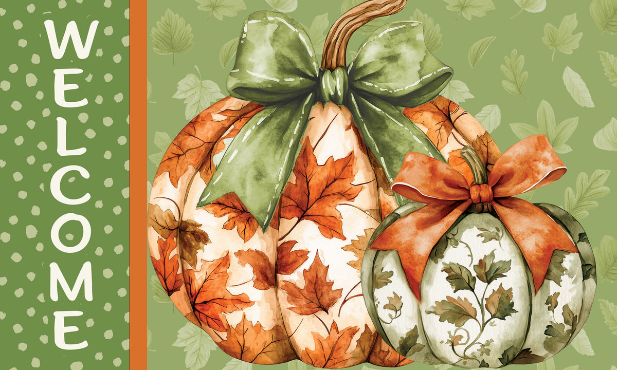 Floor Mat- Orange and Green Stack