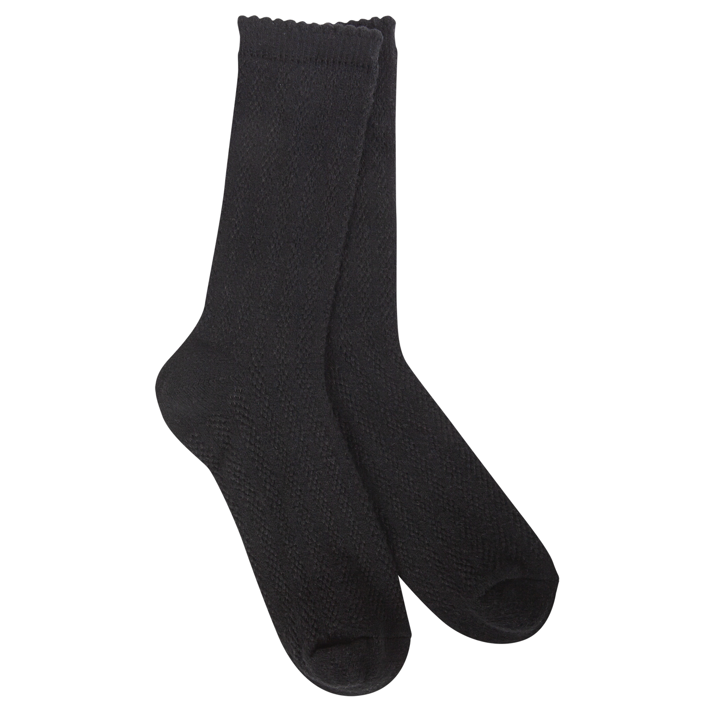 Pointelle Crew Black