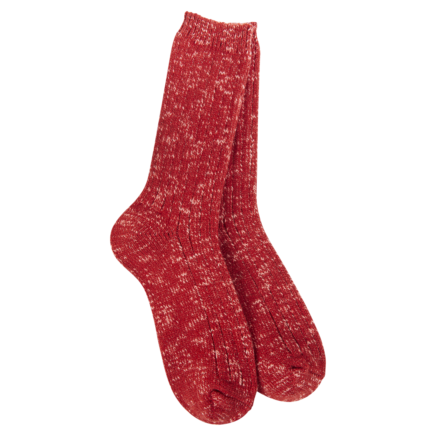 Cotton Slub Marled Crew OS Strawberry