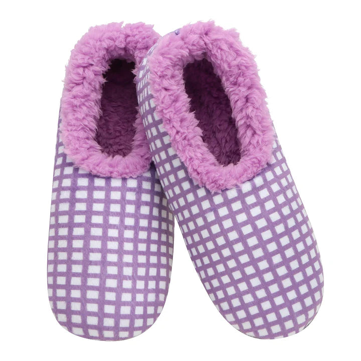 Snoozie Womens Purple Off The Grid Plush Slipper