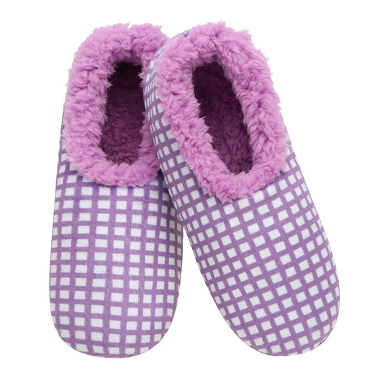 Snoozie Womens Purple Off The Grid Plush Slipper