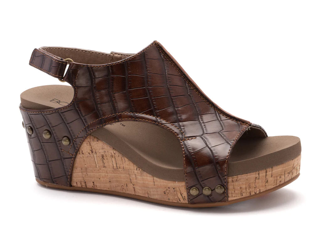 Corkys Carley Sandals in Brown Croco
