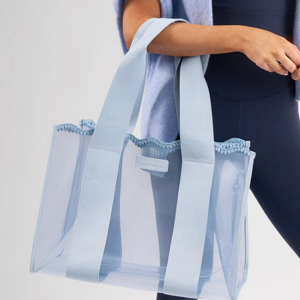 Case Mate Jelly Tote Bag- Carolina Blue Crochet Wave