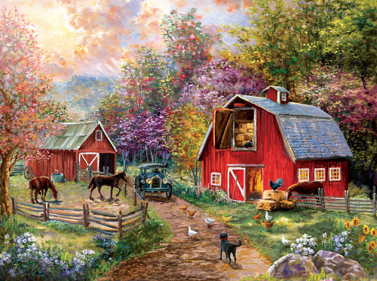 Barnyard Visit 1000 Piece Jigsaw Puzzle