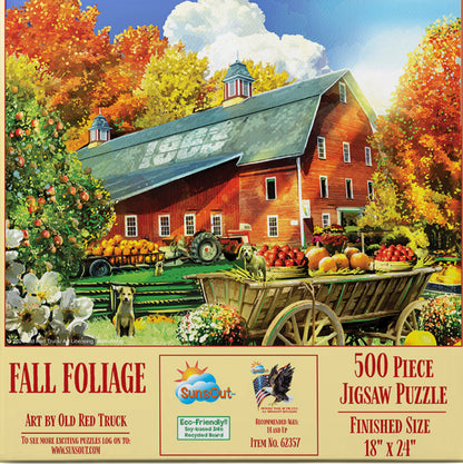 Fall Foliage 500 Piece Jigsaw Puzzle