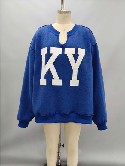 Split Neck Kentucky Sweatshirt