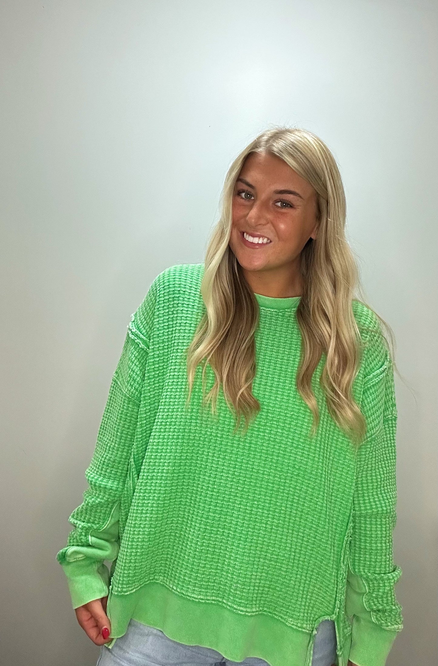 Simply Sweet Waffle Knit Top