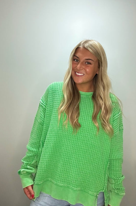 Simply Sweet Waffle Knit Top