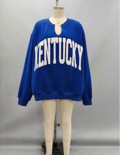 Split Neck Kentucky Sweatshirt