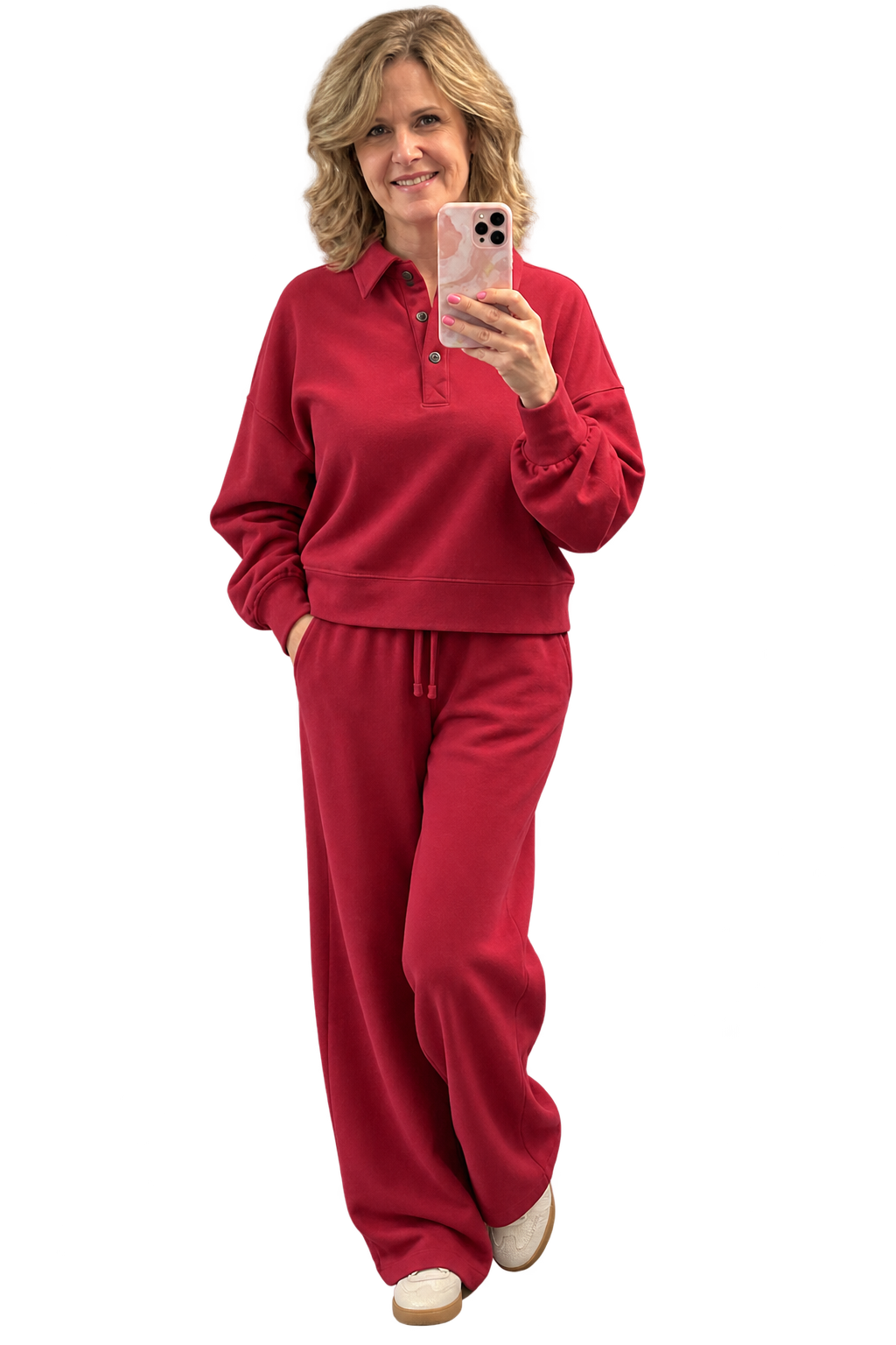 Dark Red Mineral Washed Set