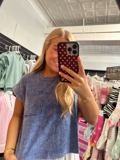 Everyday Blue Pocket Tee