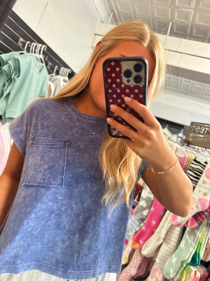 Everyday Blue Pocket Tee