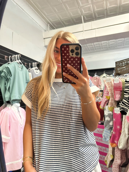 Navy Striped tee