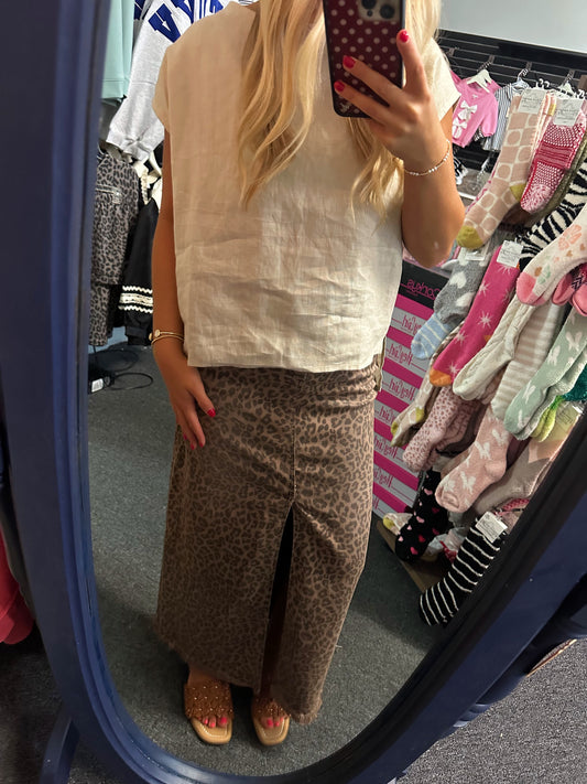 The Wild Elegance Leopard Maxi Skirt