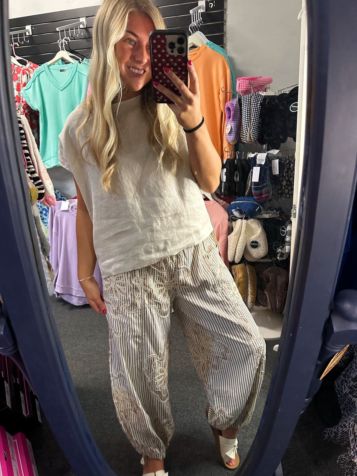 Lace + Lines Pants