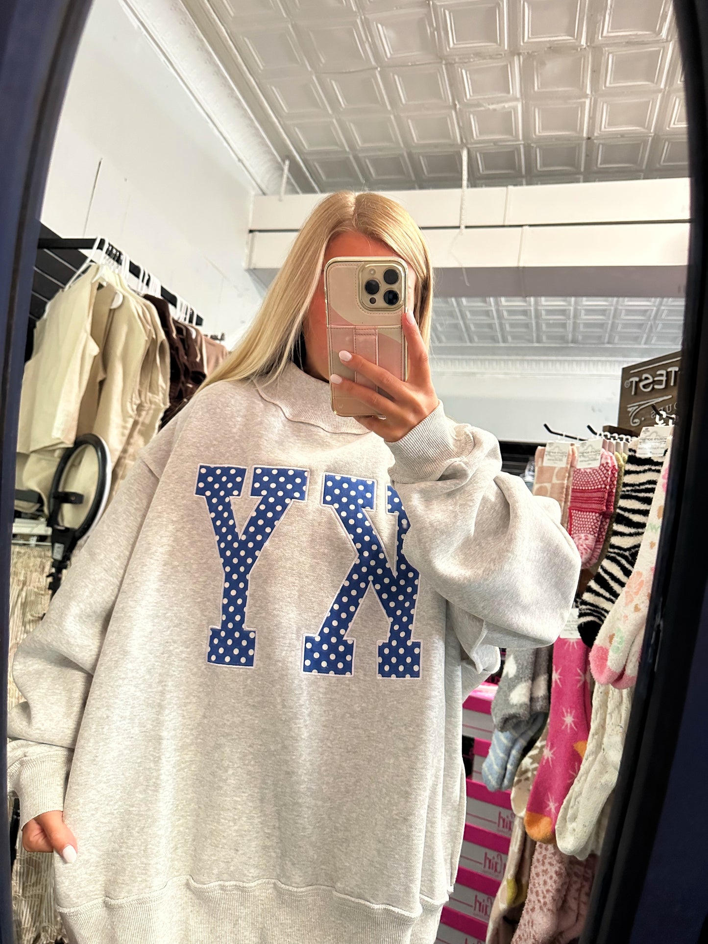 Polka Dot KY Mock Neck
