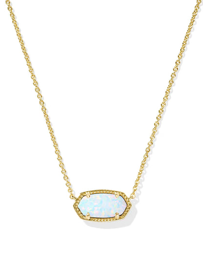Elisa Necklace in Gold White Opal