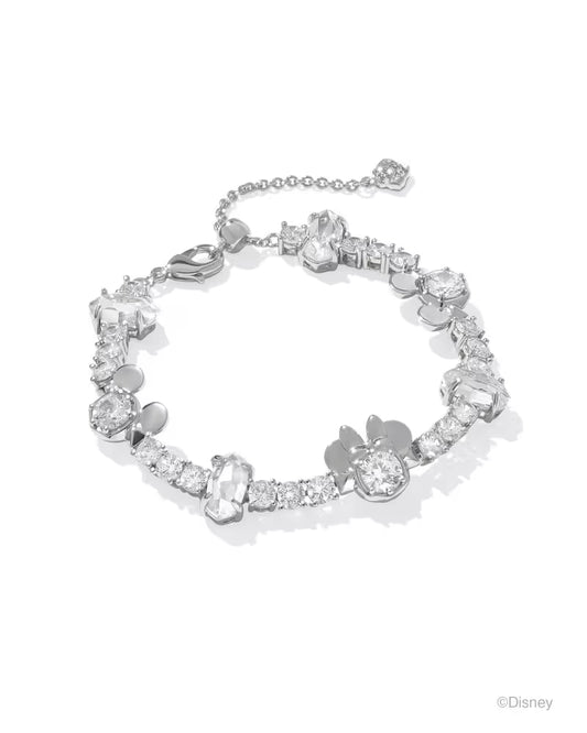 Disney | Kendra Scott Silver Mickey Mouse and Minnie Mouse Charm Bracelet