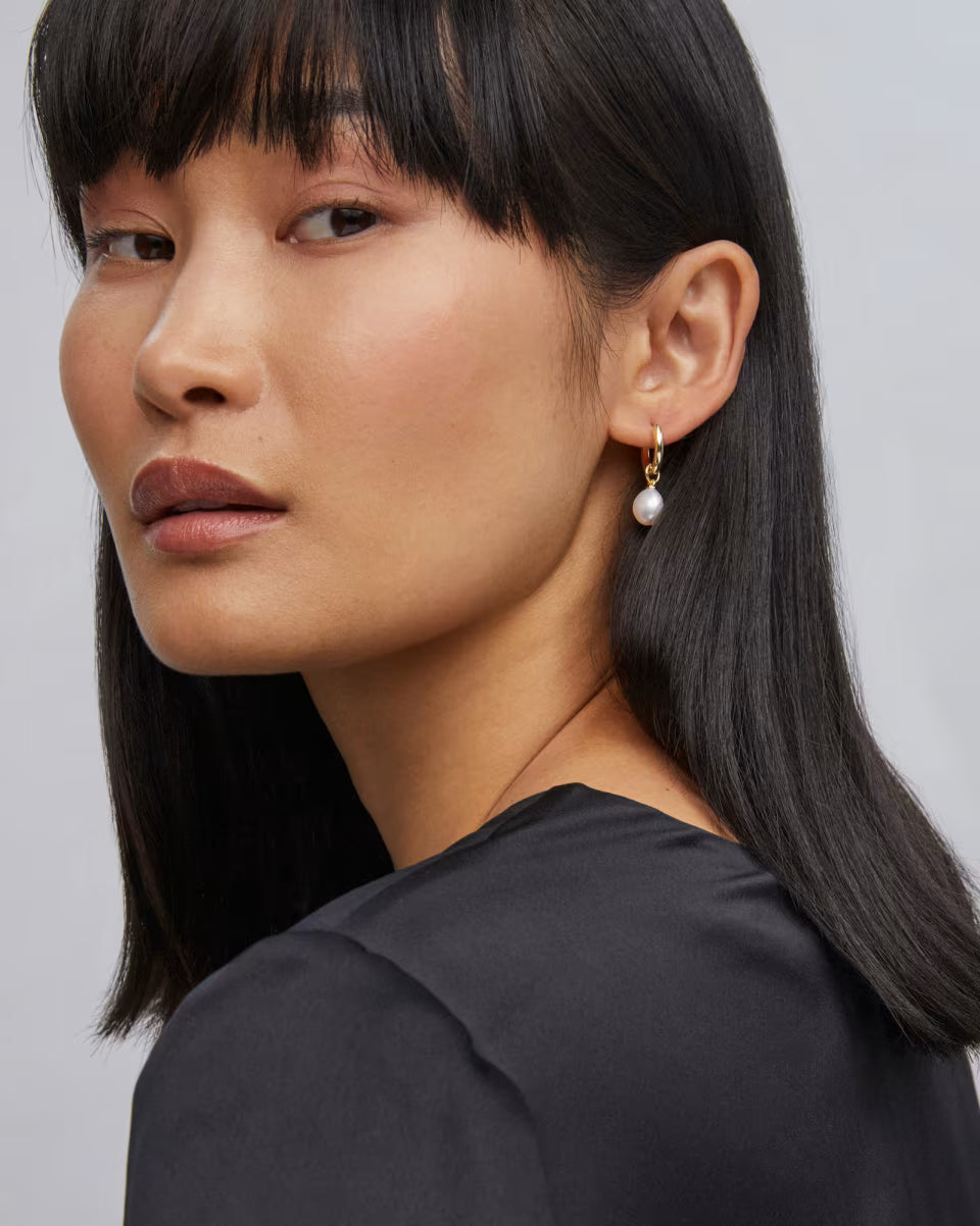 Willa Pearl Huggie Earrings