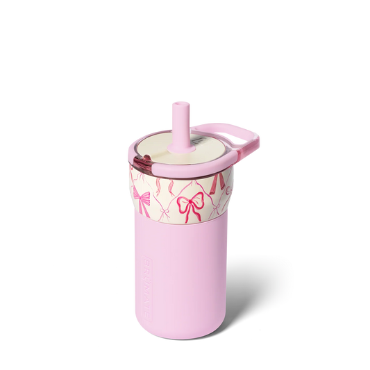 Leap 12 oz Brumate Pink bows