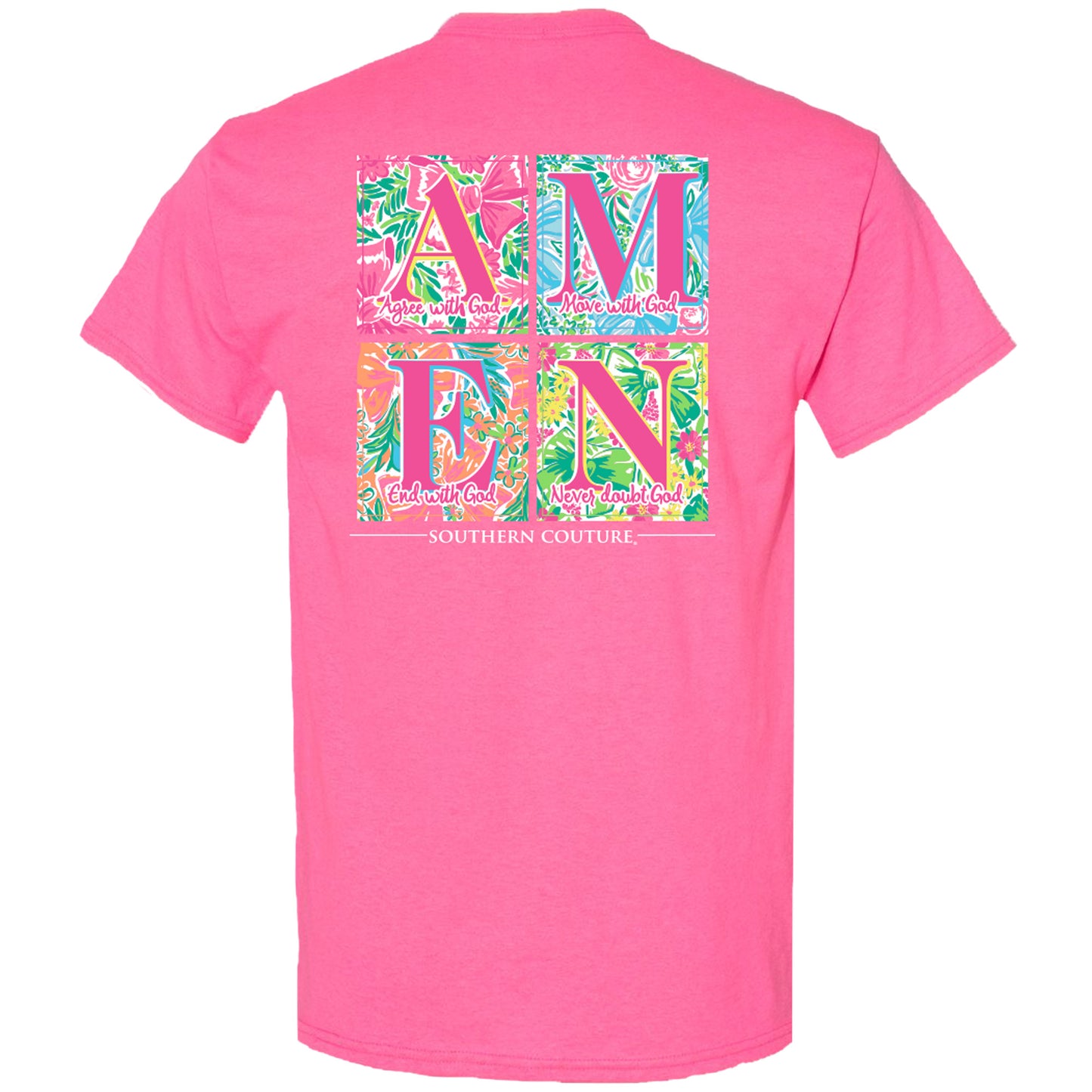 SC Classic Pattern Square Amen - Safety Pink