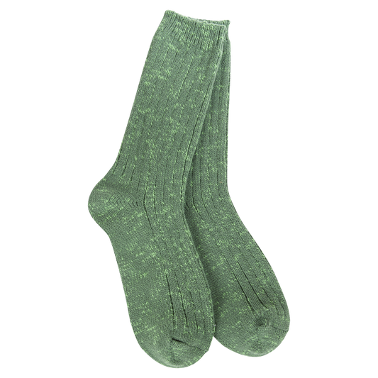 Weekend Cotton Slub Marled Crew Ivy