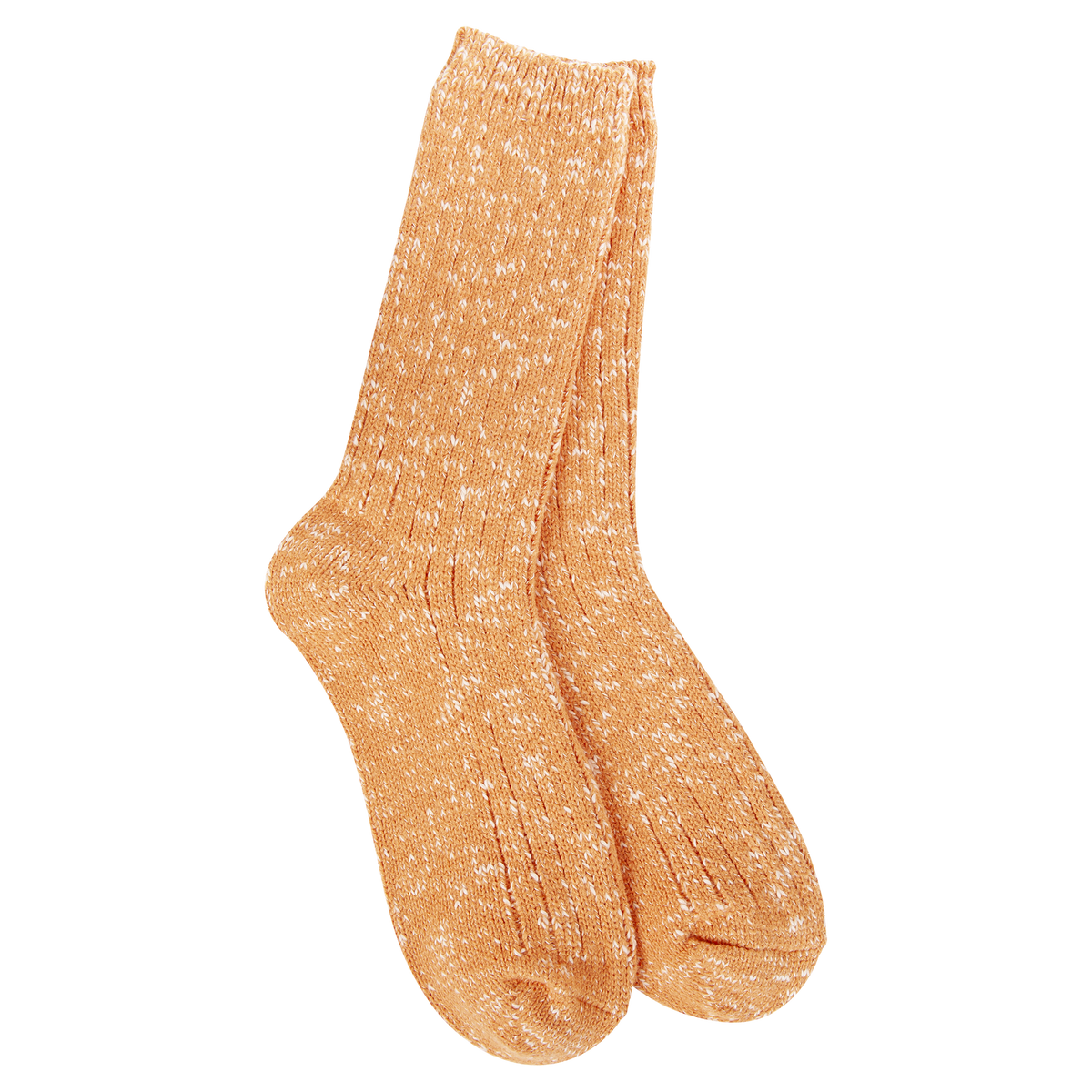 Weekend Cotton Slub Marled Crew Orange
