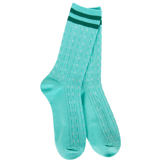 World's Softest Weekend Light Weight Rugby Crew in Pistachio